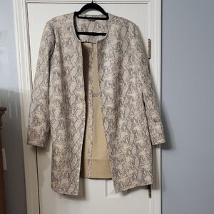 Chico's Beige Snake Print Blazer